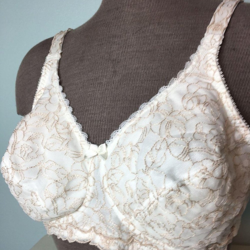 Classique 764 Mastectomy Bra 42A Cream Embroidered